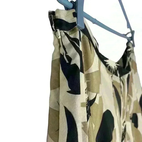 100% silk, Coldwater Creek Cream,black,floral,90’s Vintage,Women's midi SZ-L - Picture 4 of 9